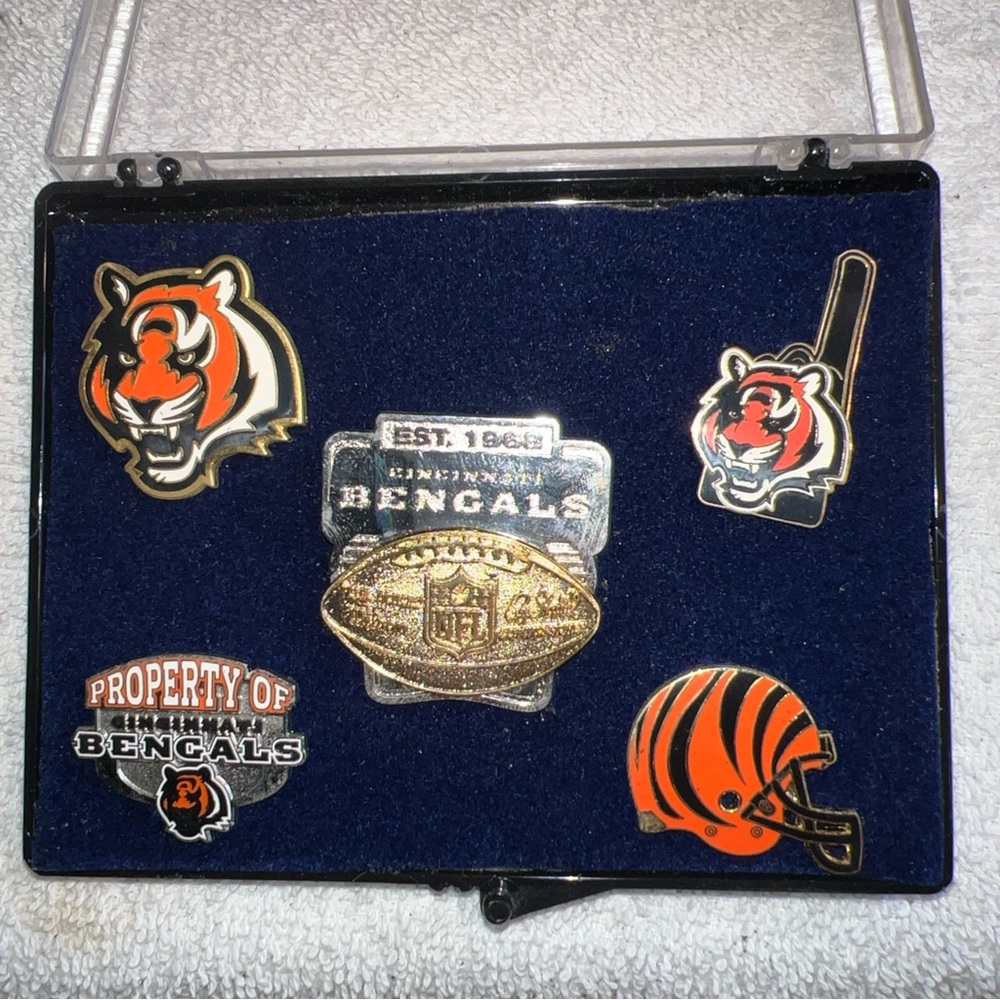 Set of 5 WinCraft Cincinnati Bengals Logo Collectors Pins